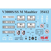 ICM 35412 1/35 V3000S/SS M Sd.Kfz.3b Maultier WWII German Semi-Tracked Truck 4823044402717