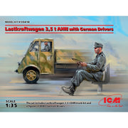 ICM 35418 1/35 Lastkraftwagen 3 5 t AHN with German Drivers 4823044405923