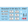 ICM 35467 1/35 Henschel 33 D1 Kfz.72 WWII German Radio Communication Truck 4823044402731