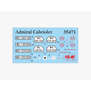 ICM 35471 1/35 Admiral Cabriolet WWII German Staff Car with Figures 4823044402601