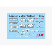 ICM 35476 1/35 Kapitan 2-door Saloon WWII German Staff Car 4823044402915