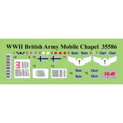 ICM 35585 1/35 Confession before the fight WWII British Army Mobile Chapel & 'You are important to God 4823044411597