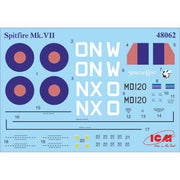 ICM 48062 1/48 Spitfire Mk.VII WWII British Fighter 4823044400515