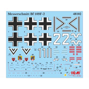 ICM 48102 1/48 Messerschmitt Bf 109F-2 WWII German Fighter