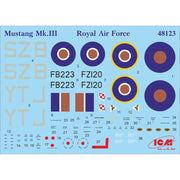 ICM 48123 1/48 Mustang Mk.III WWII RAF Fighter