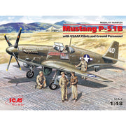 ICM 48125 1/48 Mustang P-51B with USAAF Pilots and Ground Personnel