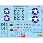 ICM 48151 1/48 Mustang P-51D-15 WWII American Fighter