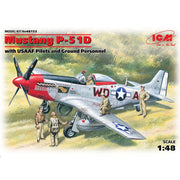 ICM 48153 1/48 Mustang P-51D with USAAF Pilots and Ground Personnel
