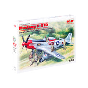 ICM 48153 1/48 Mustang P-51D with USAAF Pilots and Ground Personnel