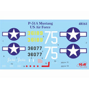 ICM 48161 1/48 Mustang P-51A WWII American Fighter