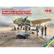 ICM 48229 1/48 Junkers Ju-88A-4 with German Ground Personnel and Torpedo Trailers