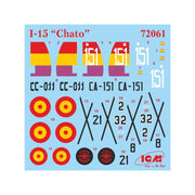 ICM 72061 1/72 I-15 Chato Spanish Air Force Biplane Fighter 4823044401598