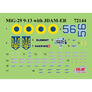 ICM 72144 1/72 Mikoyan MiG-29 with JDAM-ER Ukraine Air Force