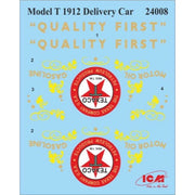 ICM DS2402 1/24 The Various 'Tin Lizzie' Model T 1913 Roadster, Model T 1914 Firetruck, Model T 1912 Light Delivery Car