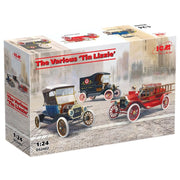 ICM DS2402 1/24 The Various 'Tin Lizzie' Model T 1913 Roadster, Model T 1914 Firetruck, Model T 1912 Light Delivery Car 12390790