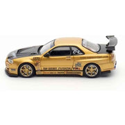 Inno 64-R34TS-GOLD 1/64 Top Secret R34 GT-R Gold
