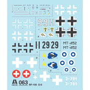 Italeri 0063 1/72 Messerschmitt BF109G6