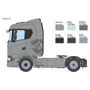 Italeri 3971S 1/24 Scania S770 4x2 Normal Roof Grey Cab (Super Decal Sheet)