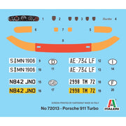 Italeri 72013 Porsche 911 Turbo Complete Set