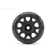 Jetko 1/8 SGT 3.8 EX-TOMAHAWK Tyres (Claw Rim/Black/Medium Soft/Belted/17mm 0 o/s)