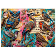 JaCaRou Birds, Notes & Gears 1000pc Jigsaw Puzzle