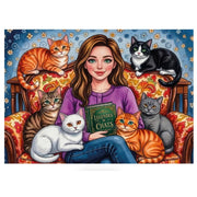 JaCaRou Cats & Chapters 1000pc Jigsaw Puzzle