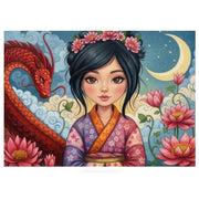 JaCaRou Dragon Moon Beauty 1000pc Jigsaw Puzzle