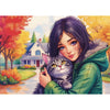 JaCaRou Feline Autumn Bond 1000pc Jigsaw Puzzle