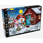 JaCaRou Happy Snowman Family 1000pc Jigsaw Puzzle