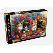 JaCaRou Playful Basket Quartet 1000pc Jigsaw Puzzle