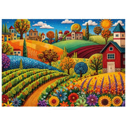 JaCaRou Sunny Harvest Hills 1000pc Jigsaw Puzzle