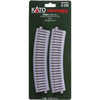 Kato HO Curved Track R490 22.5 Degree 4pc