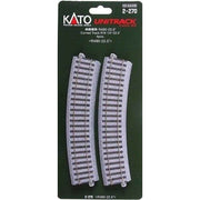 Kato HO Curved Track R490 22.5 Degree 4pc
