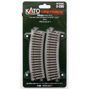 Kato HO Curved Track R370 22.5 Degree 4pc