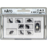 Kato 06-602 HO 1/87 Raccoon Dogs 9pc