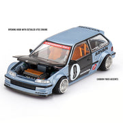 Kadio House x Mini GT KHMG179 1/64 Honda Civic (EF) Kaido Roulette V1