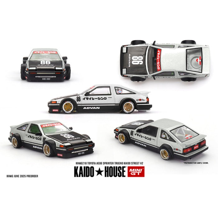 Kaido House x Mini GT KHMG218 1/64 Toyota Ae86 Sprinter Trueno