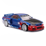 Kaido House x Mini GT Nissan Skyline GT-R R34 Kaido House Flames V1