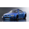 Kyosho 1/18 Nissan Skyline GT-R R34 Khyzyl Saleem Blue