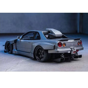 Kyosho 1/18 Nissan Skyline GT-R R34 Khyzyl Saleem Matte Grey