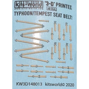 Kits World 48013 Typhoon Tempest Full Colour 3D WWII Seat Belt Decals