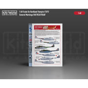 Kits World 148247AB 1/48 Decal for De Havilland Vampire Mk.3/Mk.5