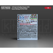 Kits World 148247AB 1/48 Decal for De Havilland Vampire Mk.3/Mk.5