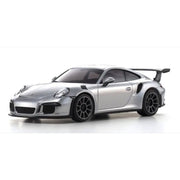 Kyosho 32358S Mini-Z Porsche 911 GT3 RS GT Metallic Silver RWD MR-04 Readyset RC Car