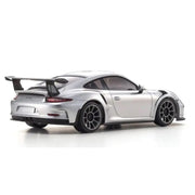 Kyosho 32358S Mini-Z Porsche 911 GT3 RS GT Metallic Silver RWD MR-04 Readyset RC Car