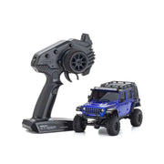 Kyosho Mini-Z 4x4 Series Readyset Jeep Wrangler Unlimited Rubicon with Accessory parts Ocean Blue Metallic 32528MB