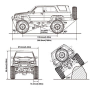 Kyosho 1/24 Mini-Z Toyota 4Runner with Accessory Parts 4x4 MX-01 Readyset Black 32532BK