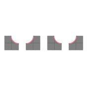 Kyosho 87053-02 Mini-Z Grand Prix Circuit 50 Large Corner Expansion Kit 16 mats