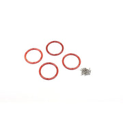 Kyosho EZW003R Alum Wheel Cover Red (4)