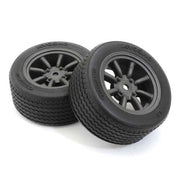 Kyosho FATH706BKM Premounted TC Tyre M on 8 Spoke Watanabe Wheel Black 2pc